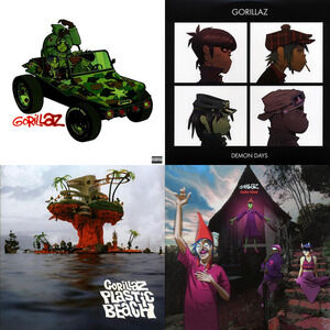 Gorillaz Vinyl Lot of 4 Albums Demon Days Plastic Beach Cracker Island 2LP New
